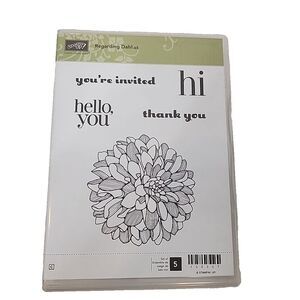 Stampin' Up! REGARDING DAHLIAS Stamp Set of 5 130327‎ Floral Invitation Thanks